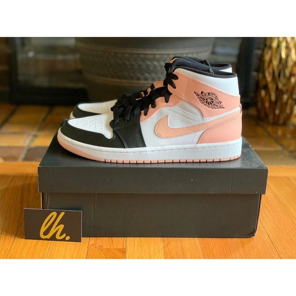 Size 10 Air Jordan 1 Mid "Arctic Orange Black Toe"